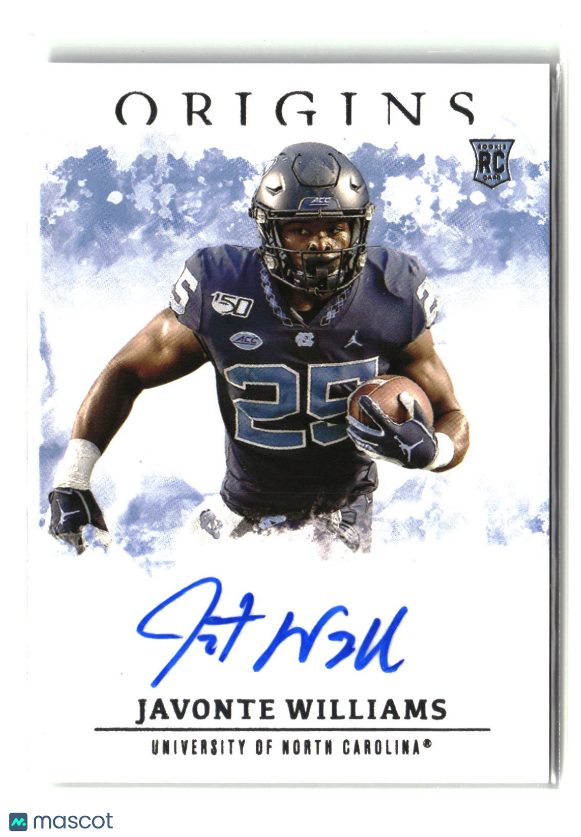 Javonte Williams 2021 Panini Chronicles Draft Picks Origins Rookie Auto #OA-JVW