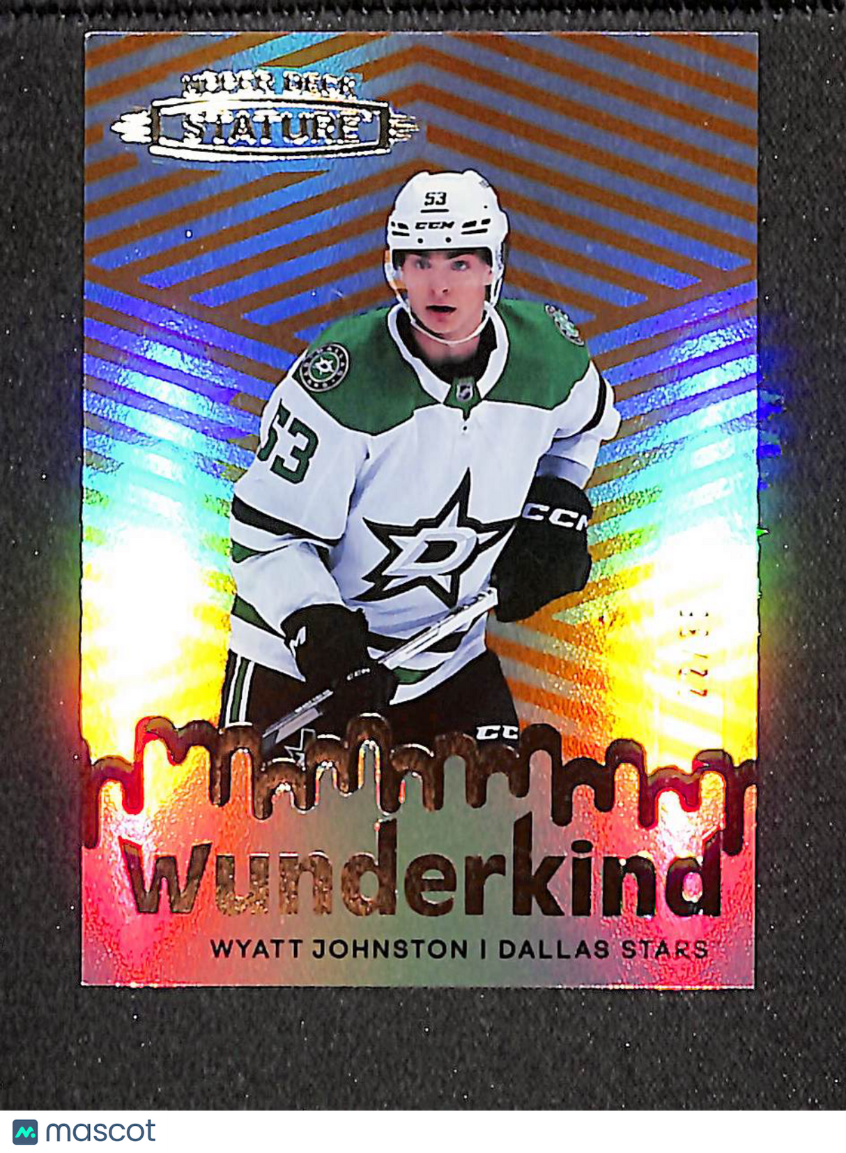 Wyatt Johnston 2022-23 Upper Deck Stature Wunderkind Orange #W-50 #/35