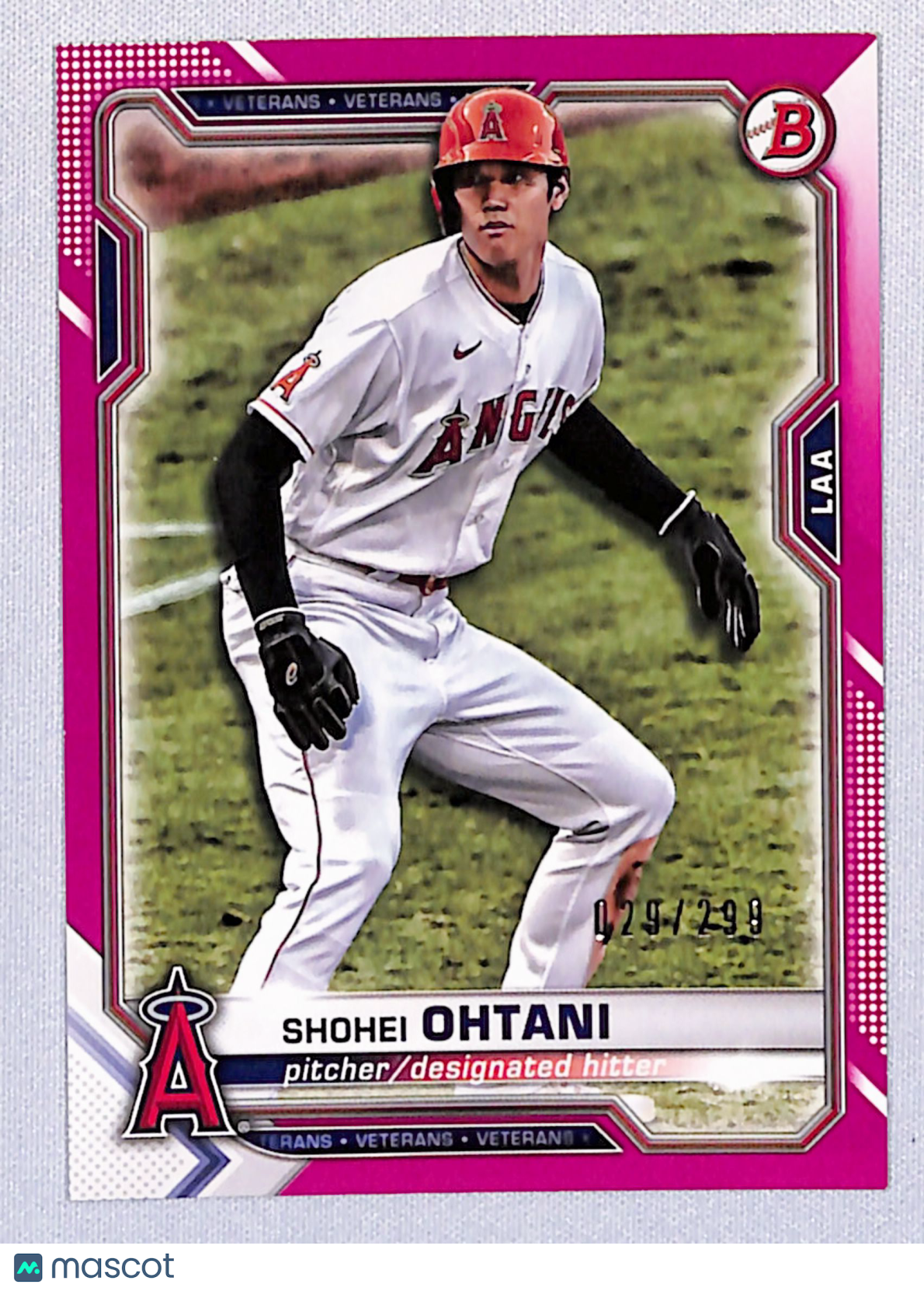 Shohei Ohtani 2021 Bowman Fuchsia #85 29/299