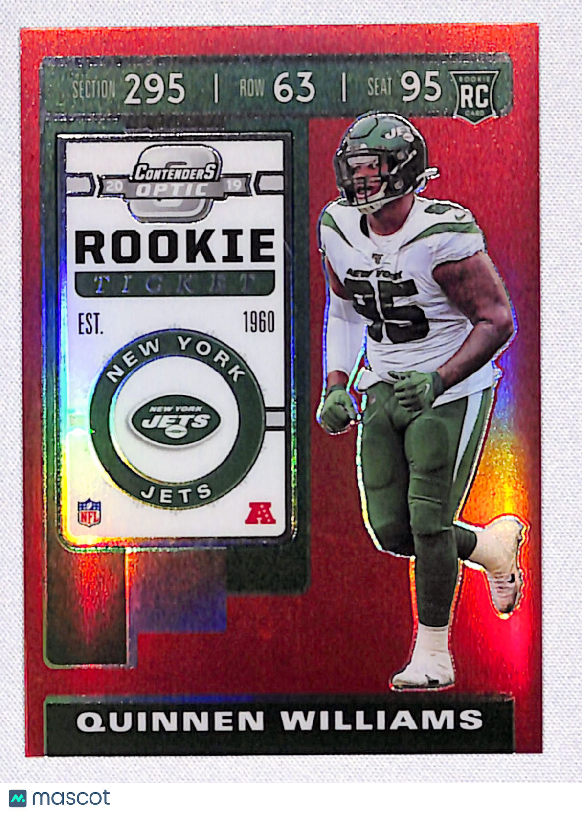 Quinnen Williams 2019 Panini Contenders Optic Red #91 #/199