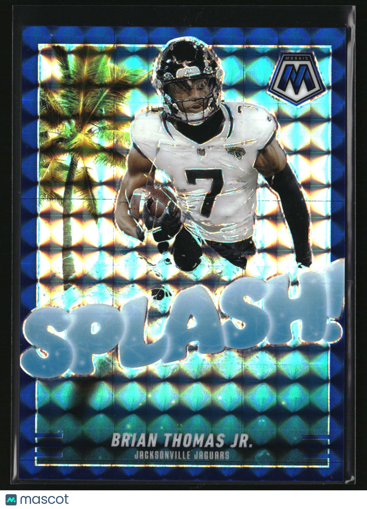 Brian Thomas Jr. 2025 Panini Mosaic Splash Mosaic Blue #4 #/99