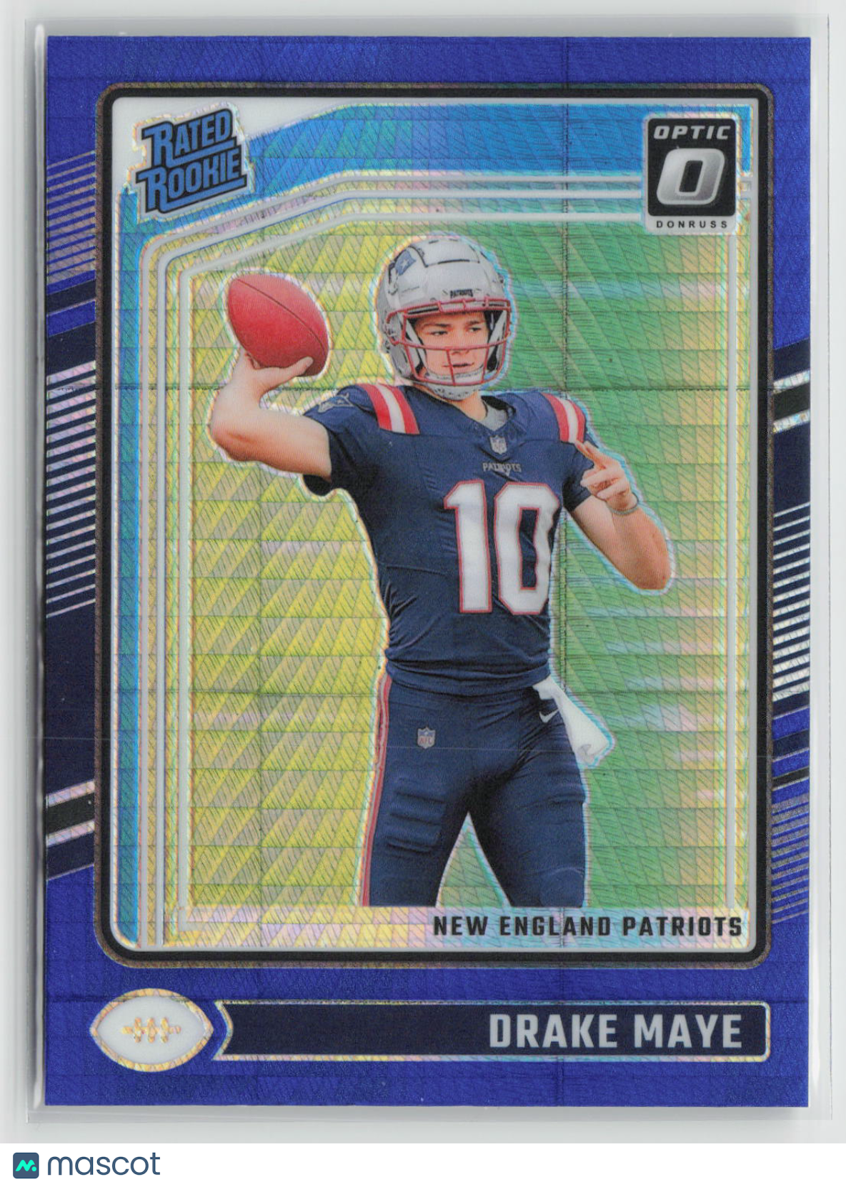 Drake Maye 2024 Donruss Optic Blue Hyper #229