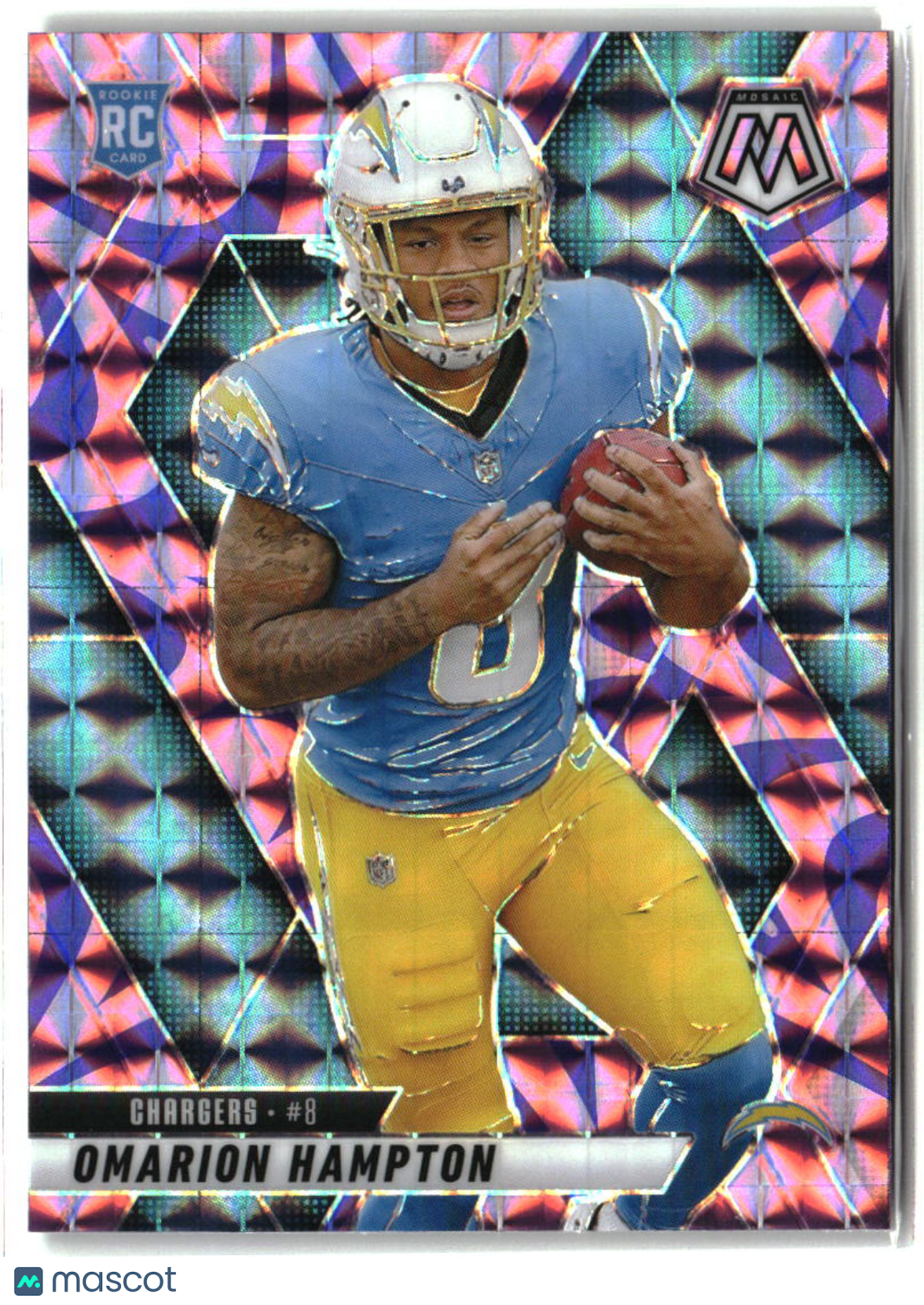 Omarion Hampton 2025 Panini Mosaic Mosaic Reactive Purple #335