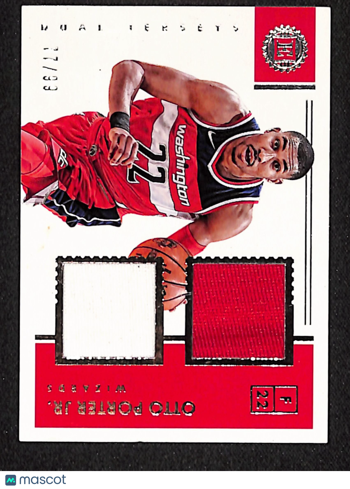 Otto Porter Jr. 2017-18 Panini Encased Dual Jerseys #DJ-OP #/99