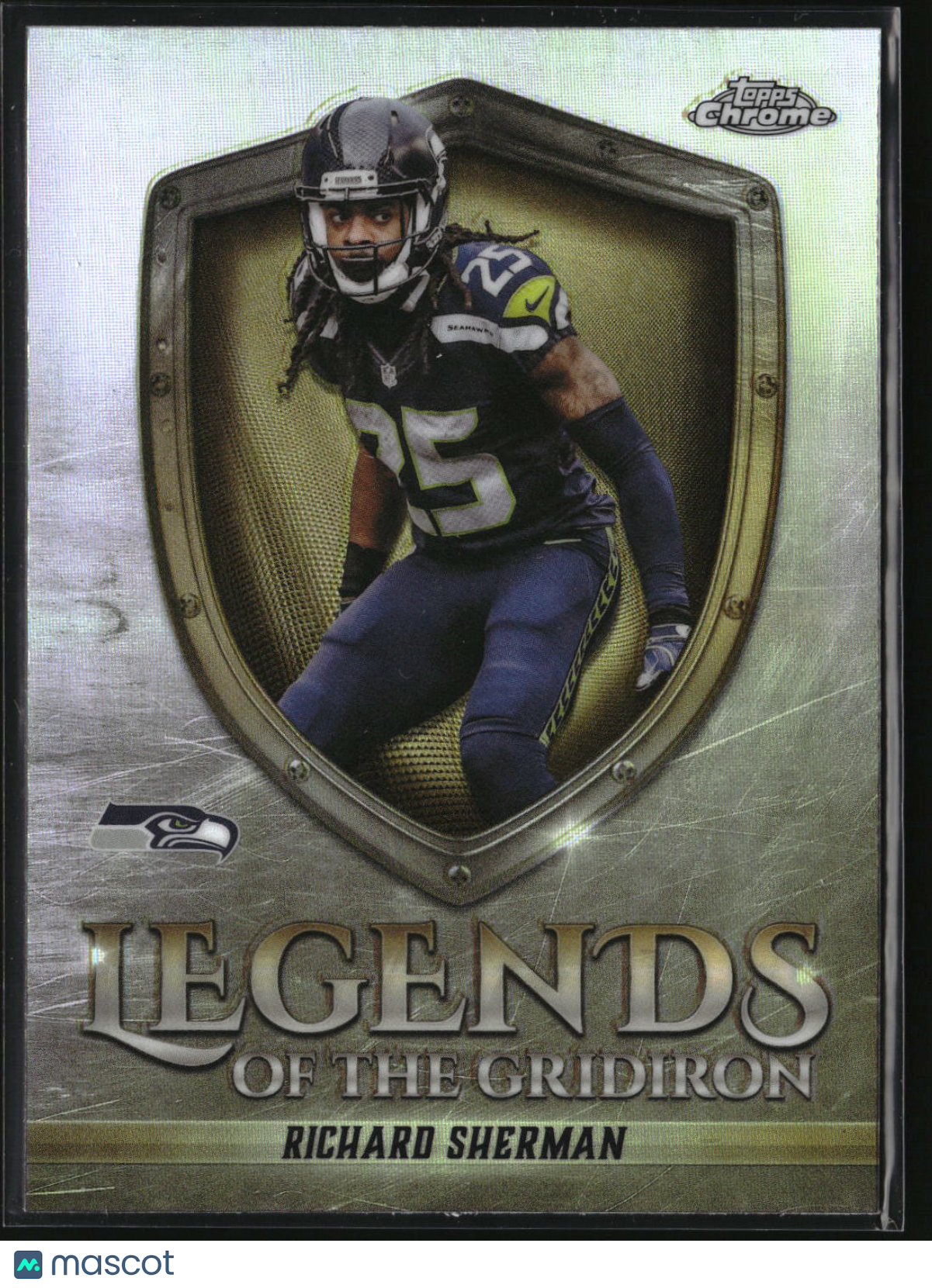 Richard Sherman 2025 Topps Chrome Legends of the Gridiron Refractor #LOG-36