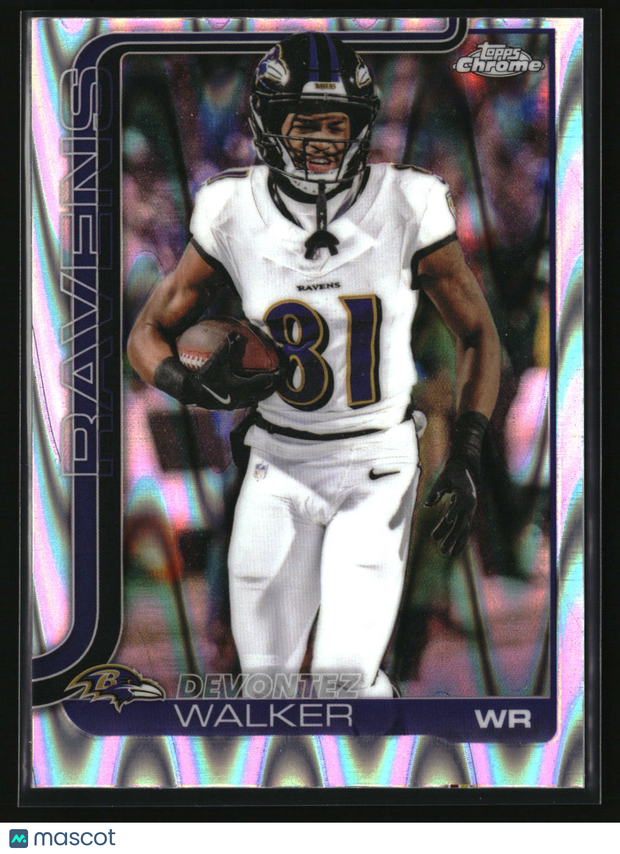 Devontez Walker 2025 Topps Chrome Ray Wave Refractor #26