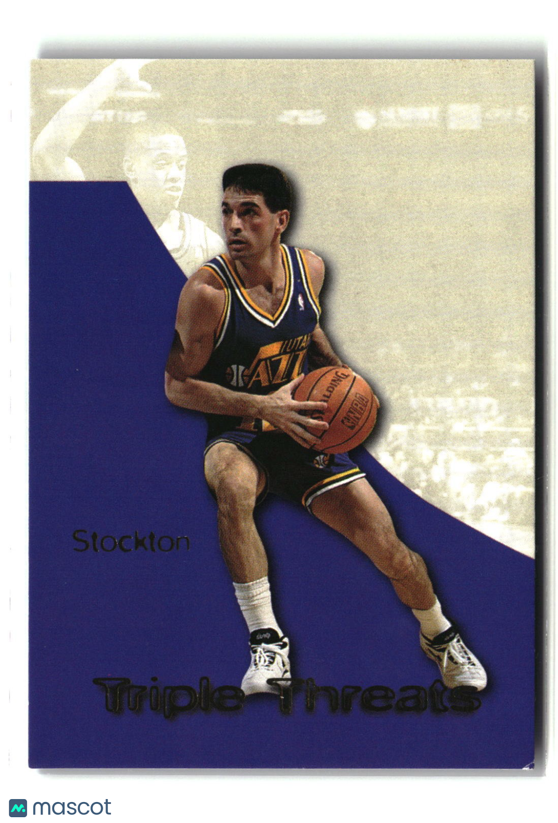 John Stockton 1996-97 SkyBox Premium Triple Threats #TT7