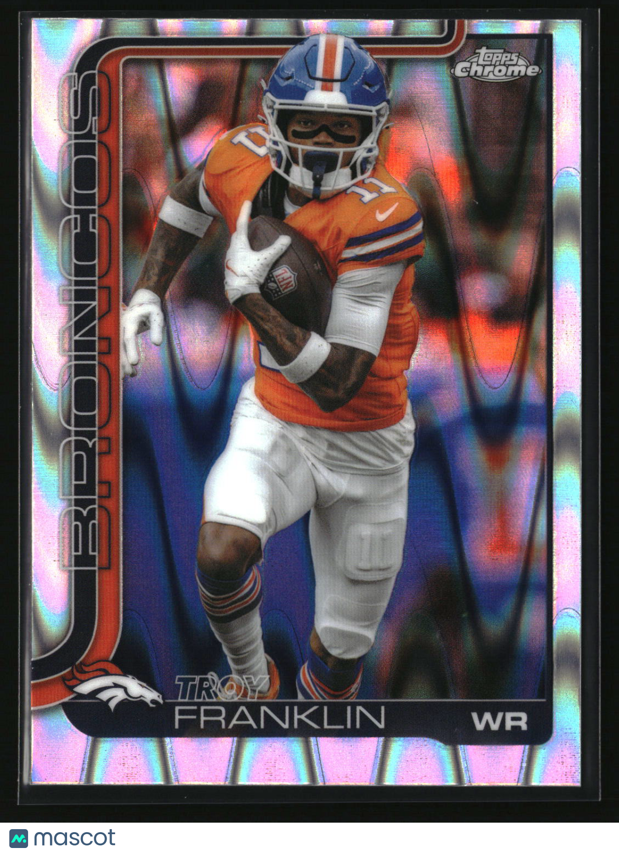 Troy Franklin 2025 Topps Chrome Ray Wave Refractor #91