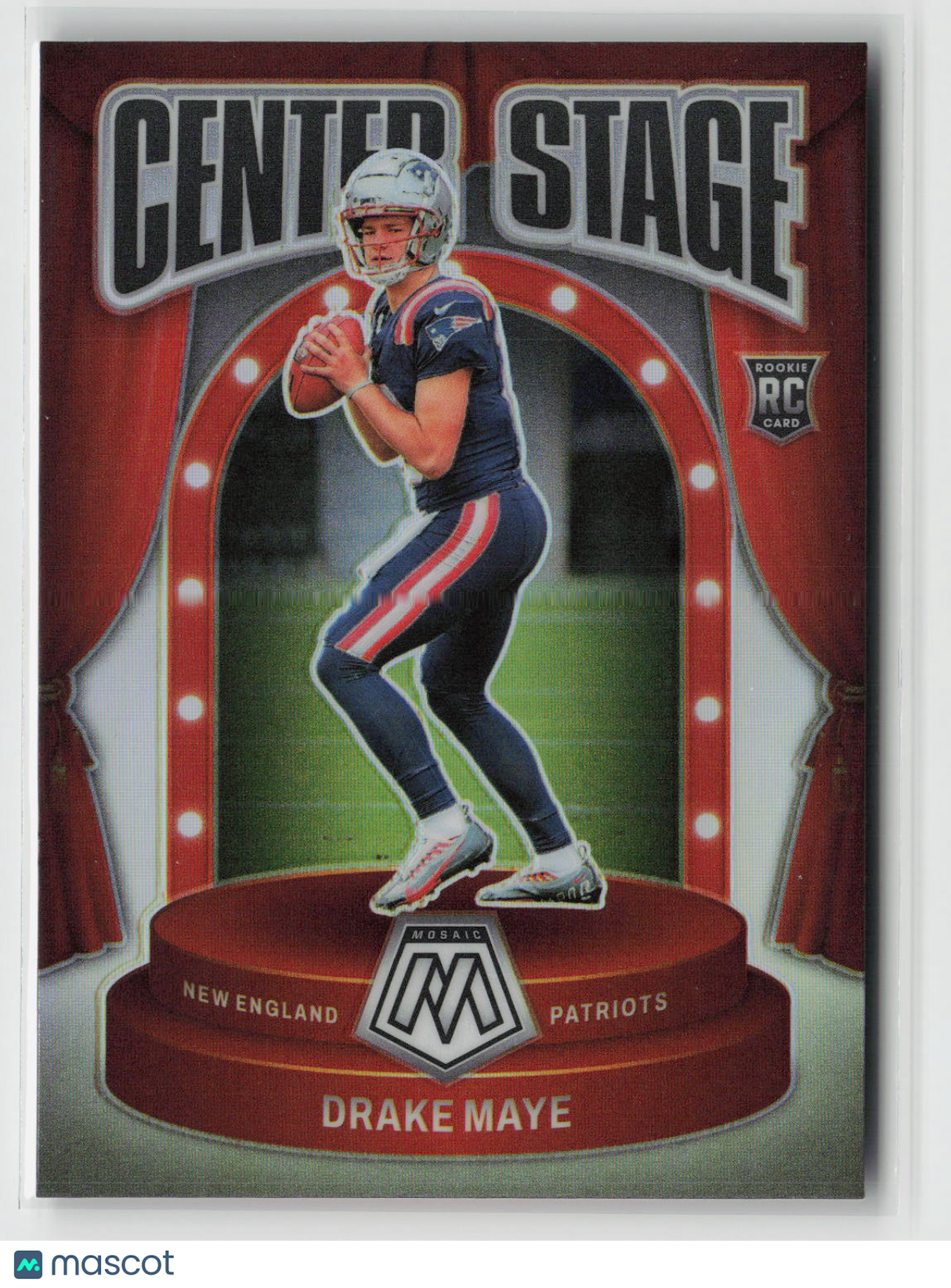 Drake Maye 2024 Panini Mosaic Center Stage Silver #11