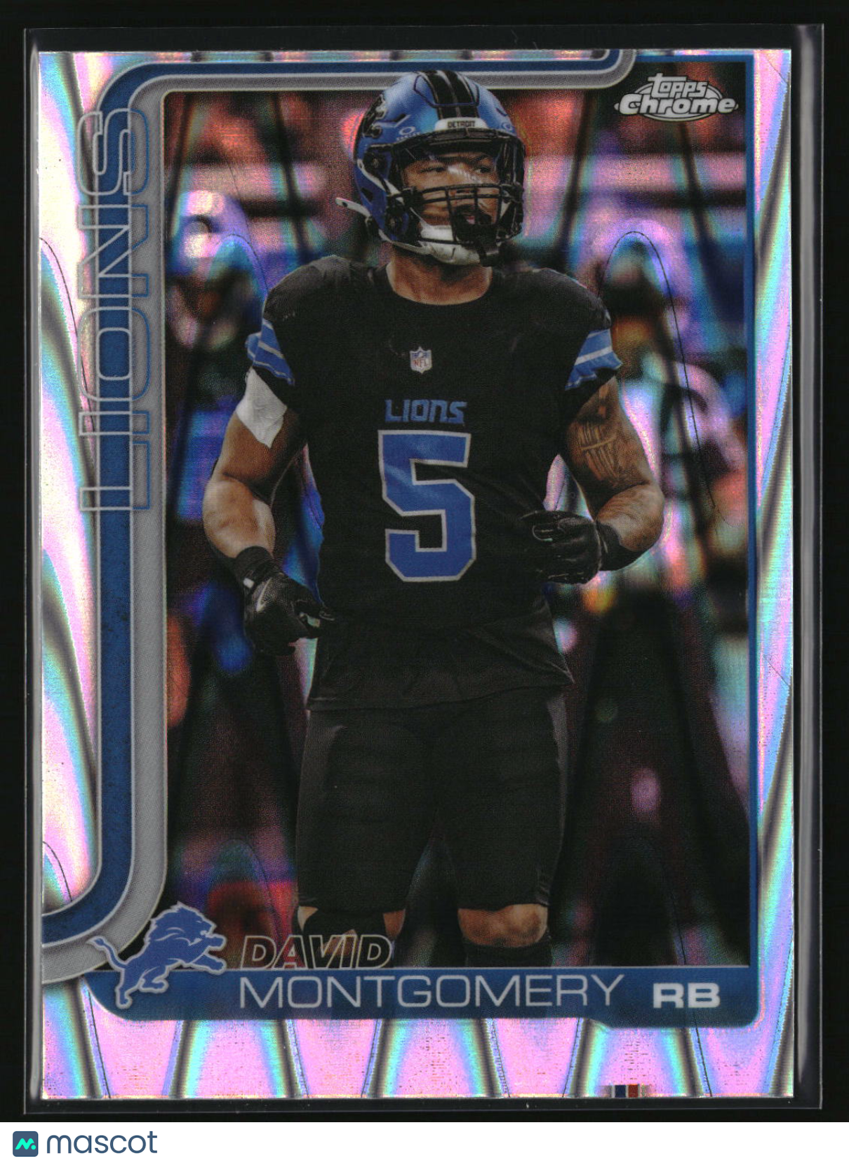 David Montgomery 2025 Topps Chrome Ray Wave Refractor #103