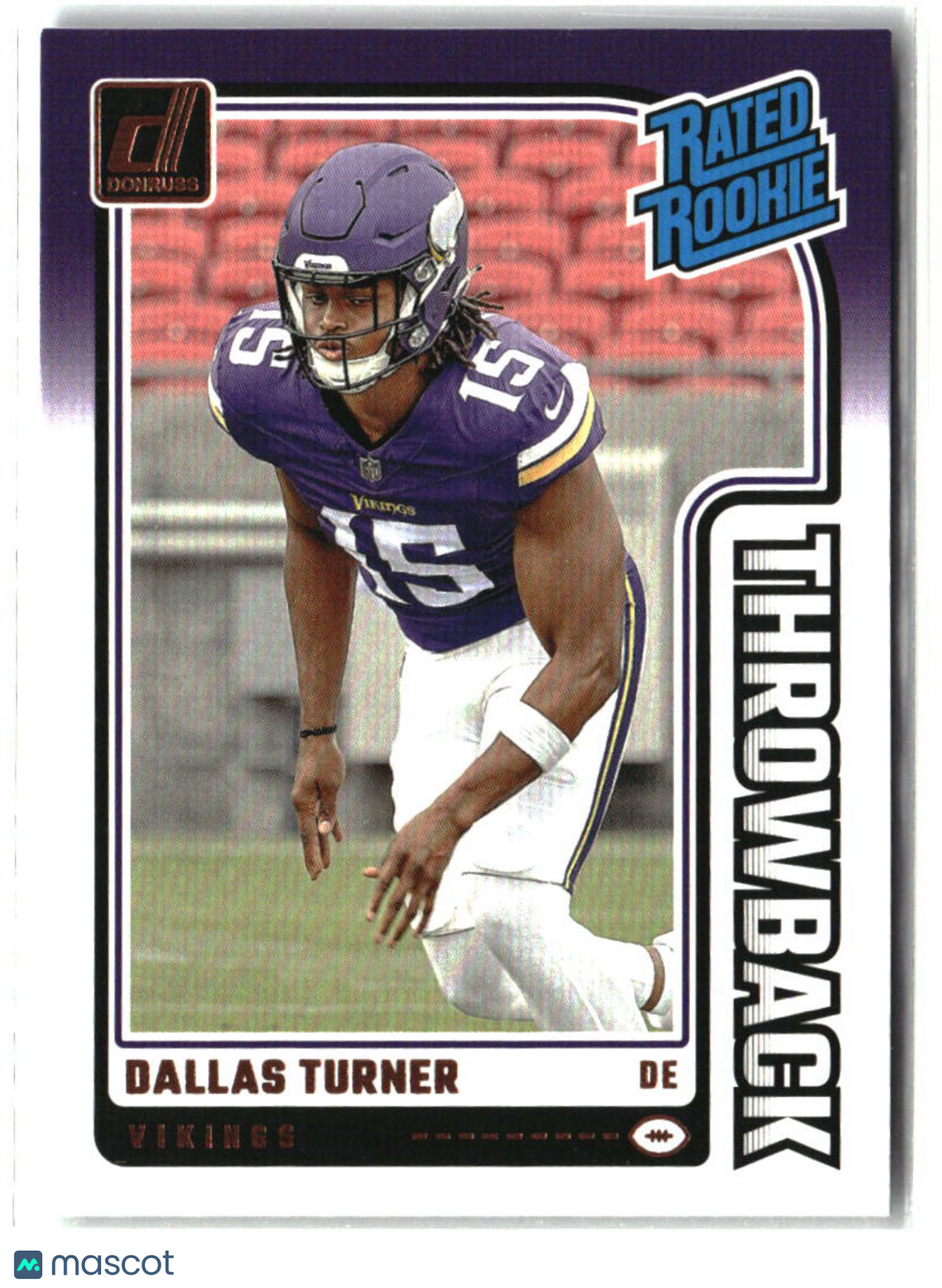 Dallas Turner 2024 Donruss - Rated Rookies Throwback #1