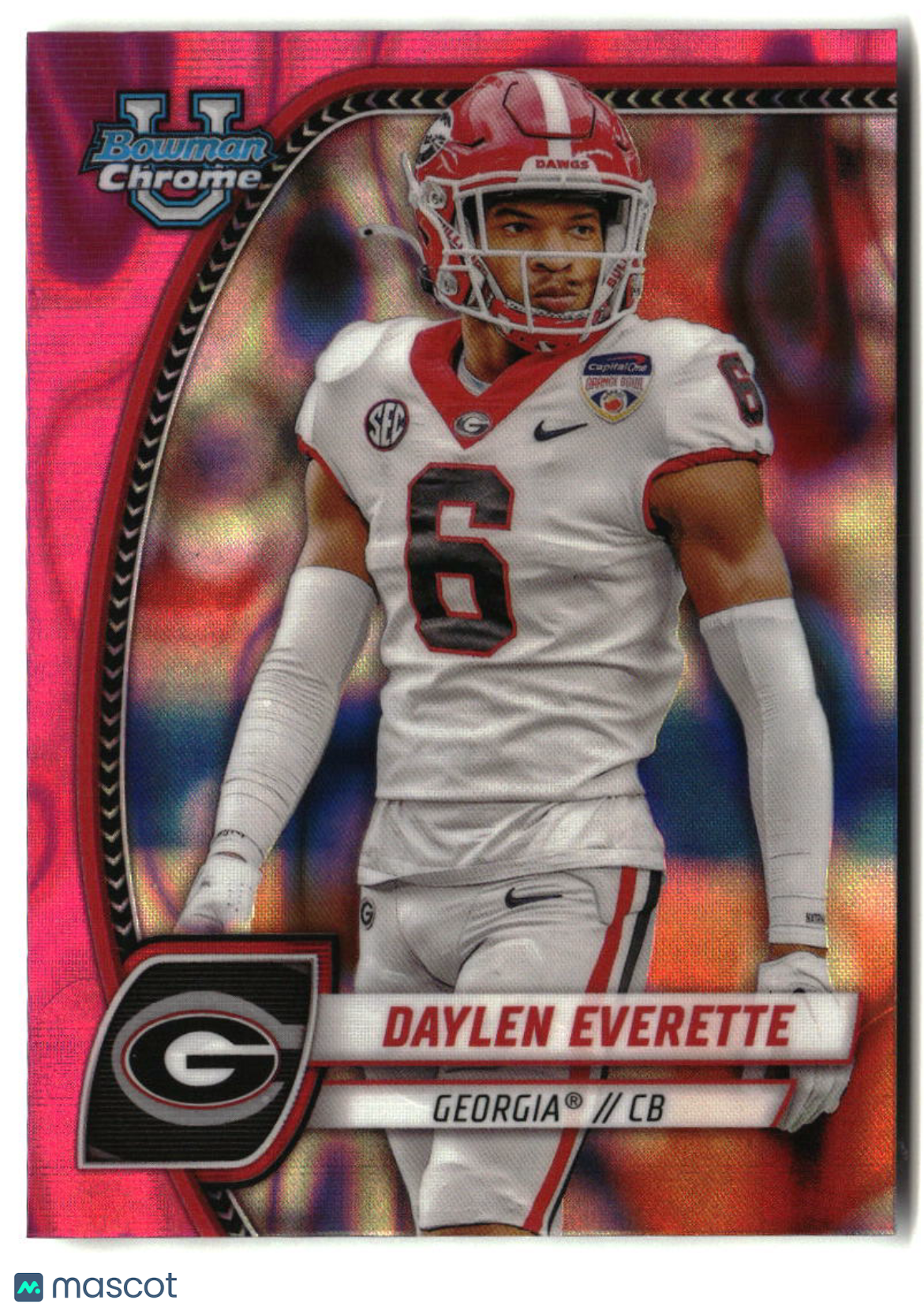 Daylen Everette 2024 Bowman University Chrome Pink Lava Refractor #55