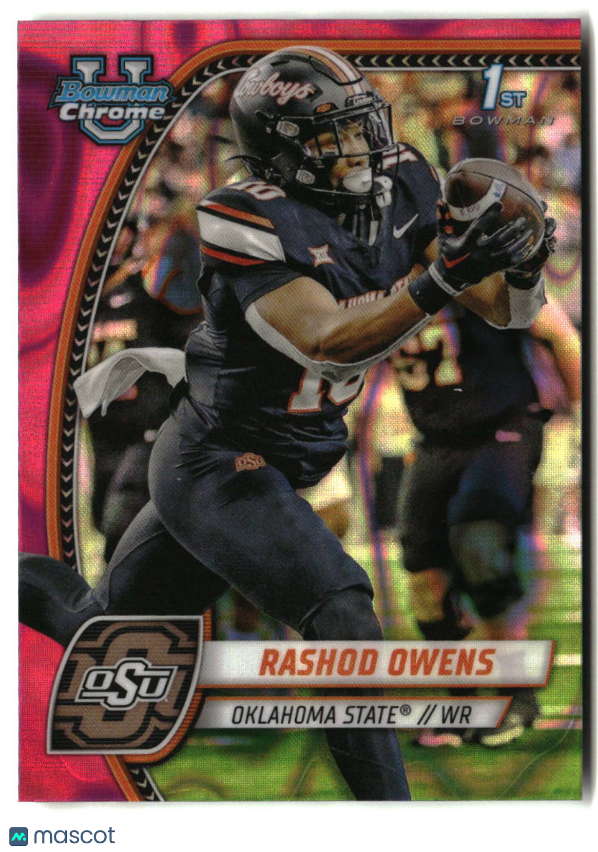 Rashod Owens 2024 Bowman University Chrome Pink Lava Refractor #151