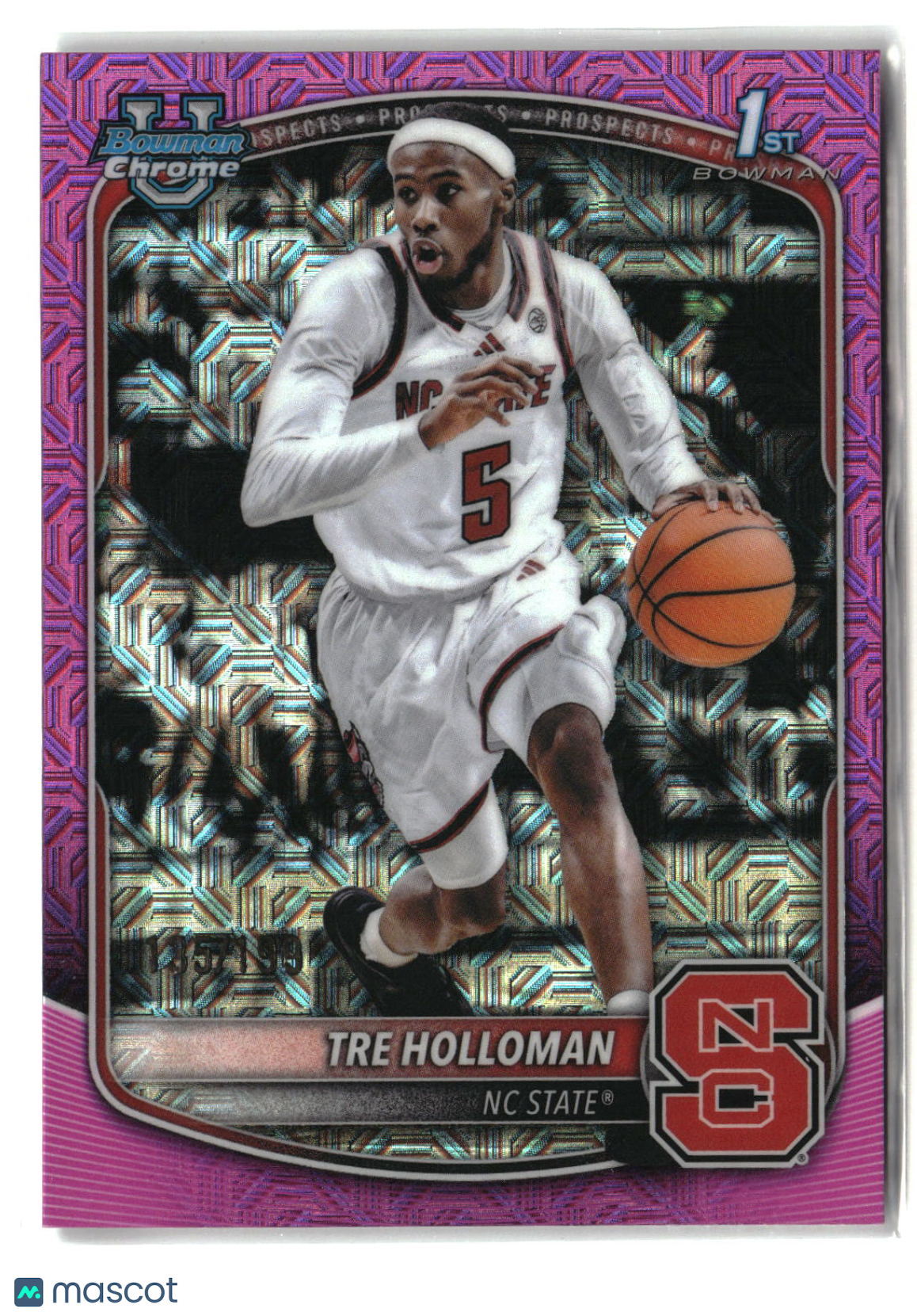 Tre Holloman 2025-26 Bowman Chrome Prospects Pink Mojo Refractor #BCP-81 #/199