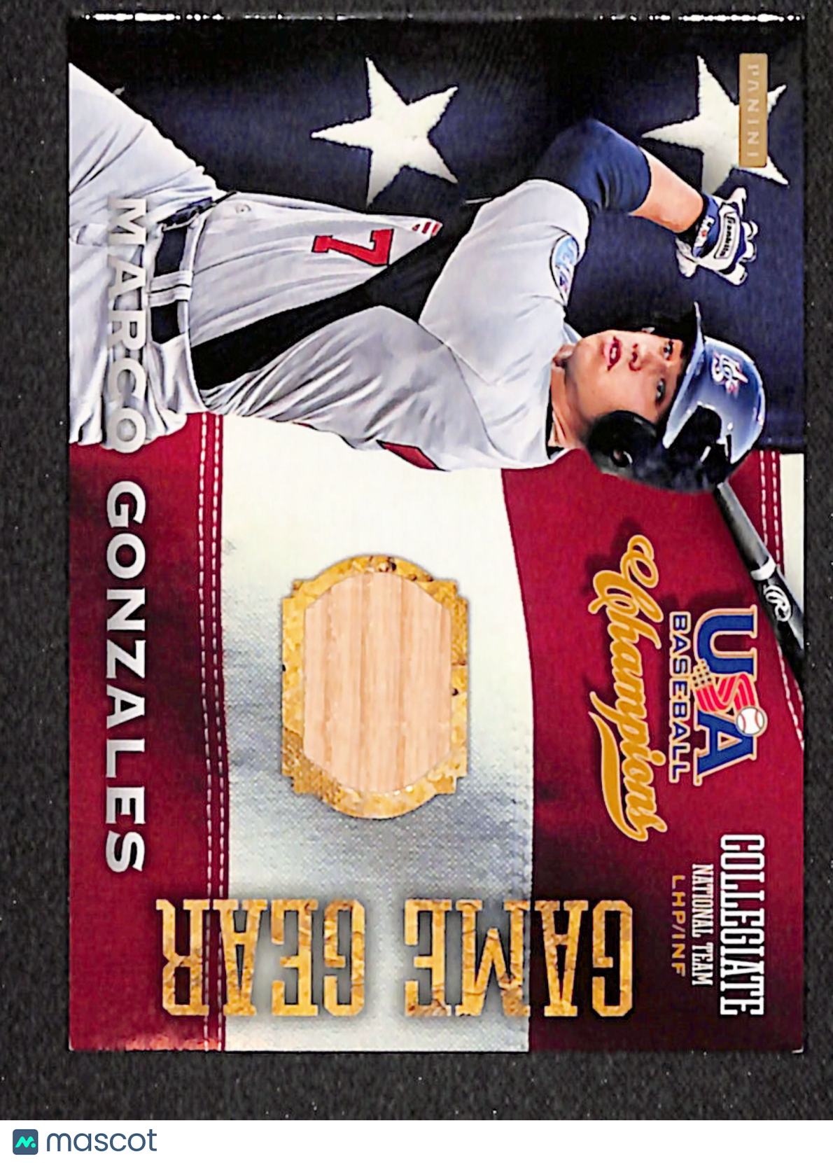 Marco Gonzales 2013 Panini USA Baseball Champions Game Gear Bats #6