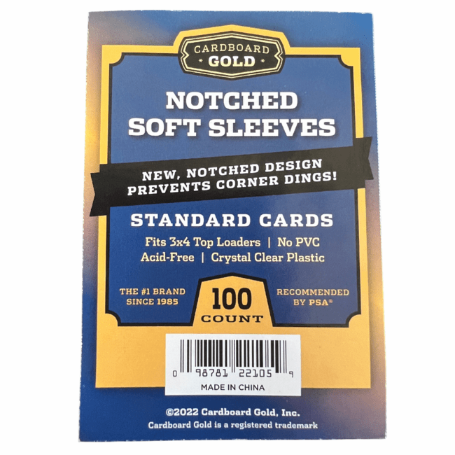 Notched Card Sleeves for Standard/Regular Cards