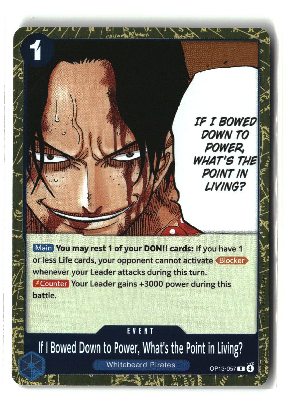 If I Bowed Down to Power, What's the Point in Living?