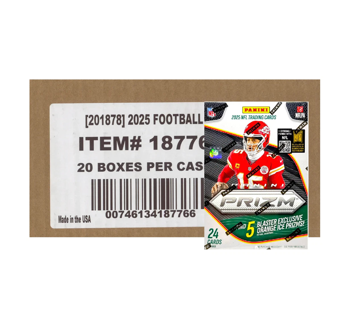 2025 Panini Prizm Football Hobby Blaster 20-Box Case (Orange Ice!)
