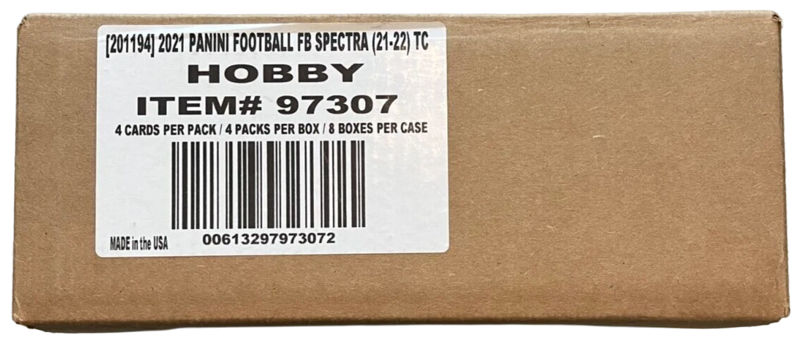 2021 Panini Spectra Football Hobby 8 Box CASE