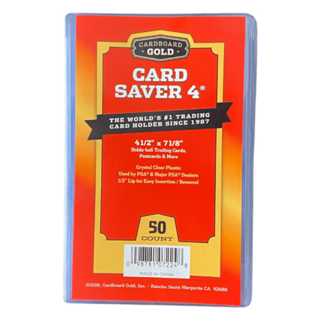 Cardboard Gold Card Saver 4 Semi Rigid