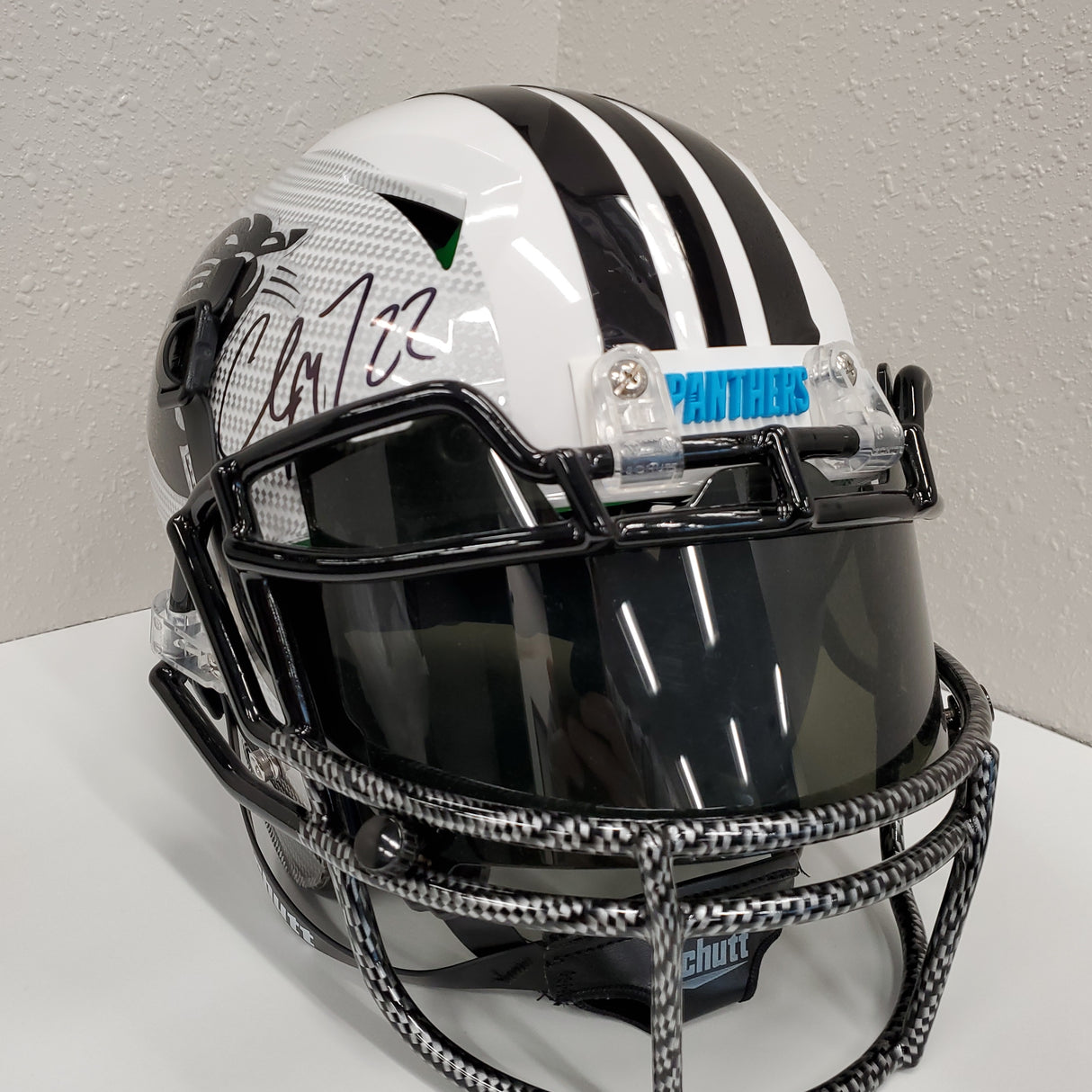 Christian McCaffery Autographed Panthers Hydro Schutt Authentic