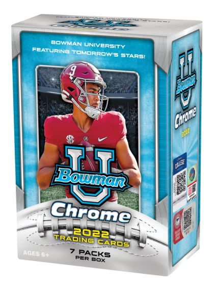 2022 Bowman Chrome University Football Blaster Box