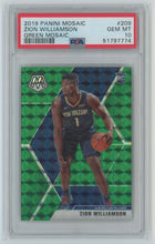 Load image into Gallery viewer, Zion Williamson 2019 Mosaic Green 209 PSA 10  S5110
