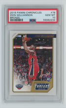 Load image into Gallery viewer, Zion Williamson 2019 Chronicles Threads Bronze 78 PSA 10  S5112
