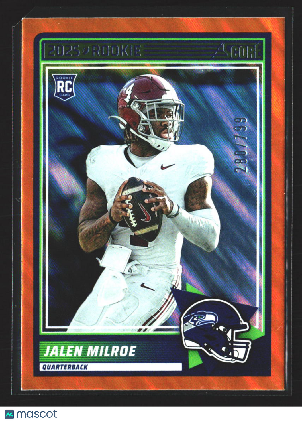 Jalen Milroe 2025 Panini Score Rookie Lava #29 /799 RC