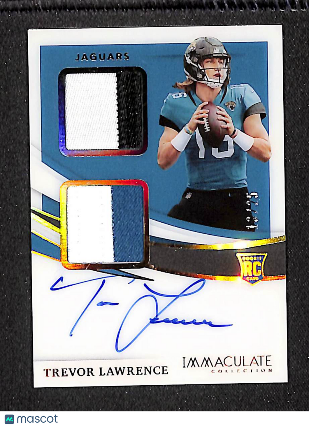 Trevor Lawrence 2021 Immaculate Collection Signature Patches Rookie Gold #ISP-TL