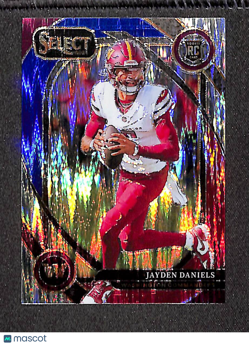 Jayden Daniels 2024 Panini Select Red & Blue Prizm Shock #217 RC