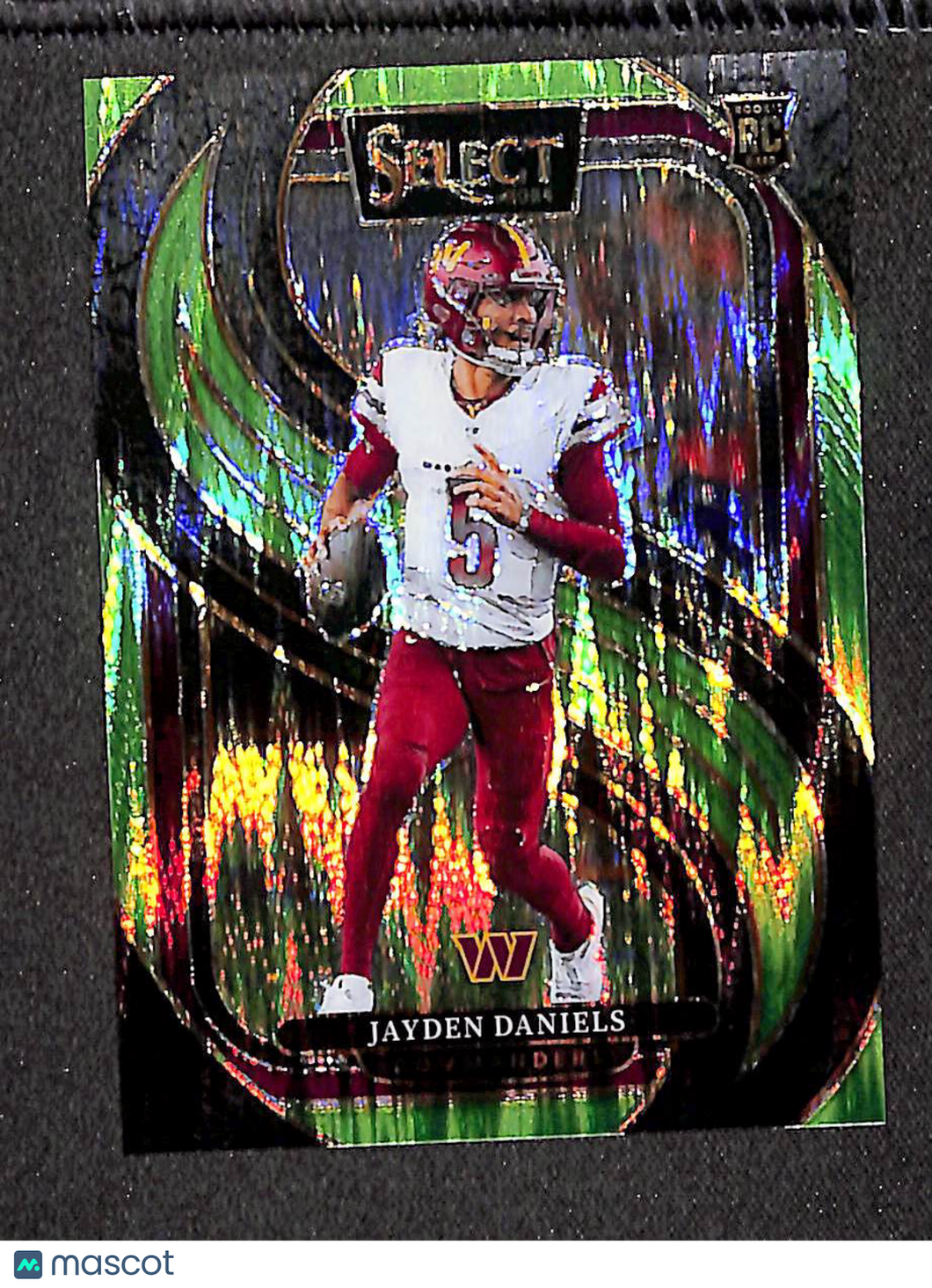 Jayden Daniels 2025 Panini Select Neon Green Prizm Shock #112 /499