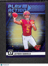 Load image into Gallery viewer, Jayden Daniels 2024 Panini Donruss Optic Play Action Purple Stars #1 25/25
