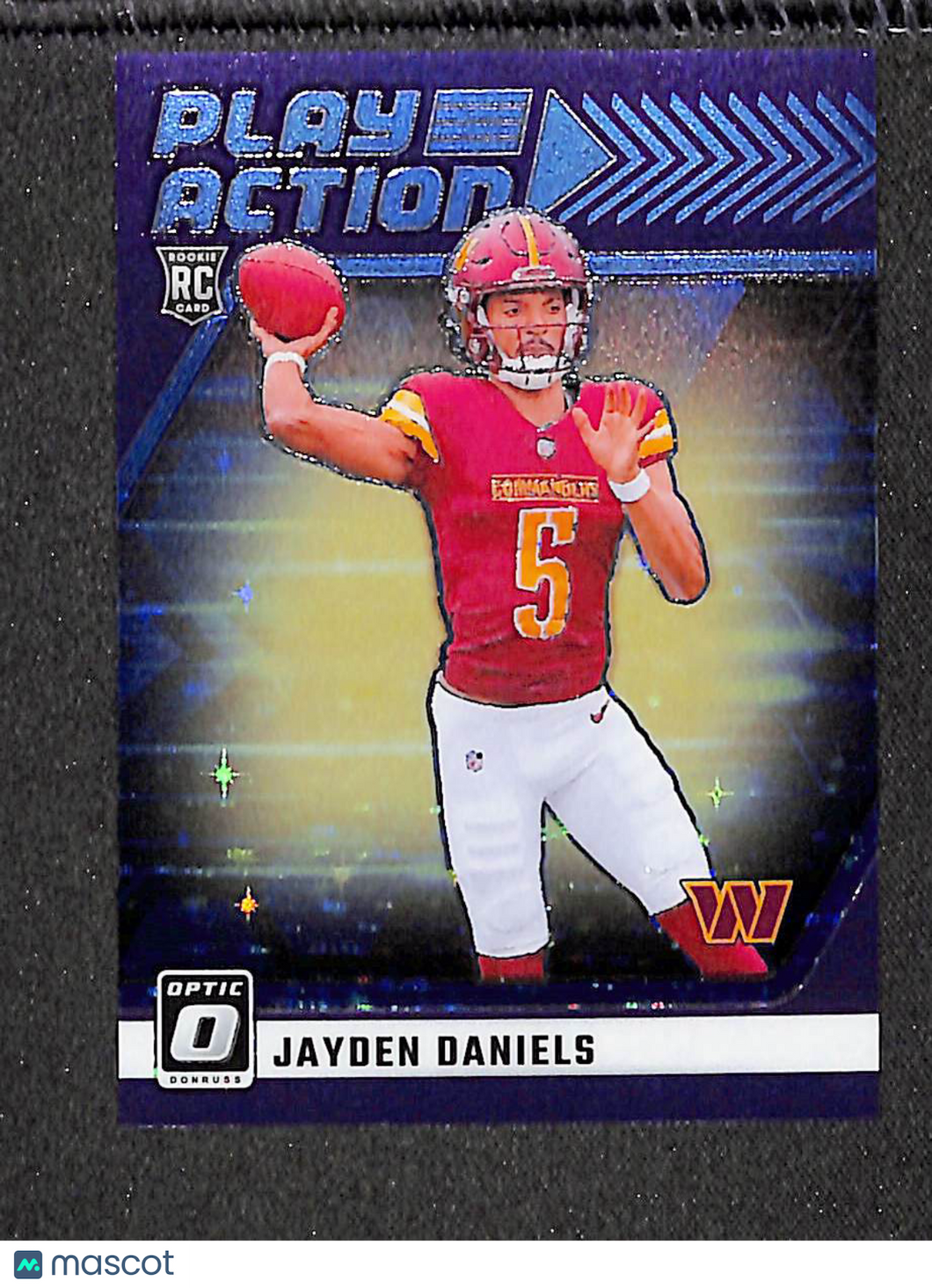 Jayden Daniels 2024 Panini Donruss Optic Play Action Purple Stars #1 25/25