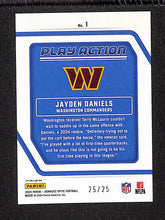 Load image into Gallery viewer, Jayden Daniels 2024 Panini Donruss Optic Play Action Purple Stars #1 25/25
