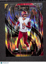 Load image into Gallery viewer, Jayden Daniels 2024 Panini Select Black &amp; Gold Prizm Shock #112 RC

