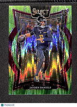 Load image into Gallery viewer, Jayden Daniels 2025 Panini Select Neon Green Prizm #26 /599
