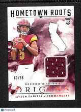 Load image into Gallery viewer, Jayden Daniels 2024 Panini Origins Hometown Roots #HRO-JDA /99
