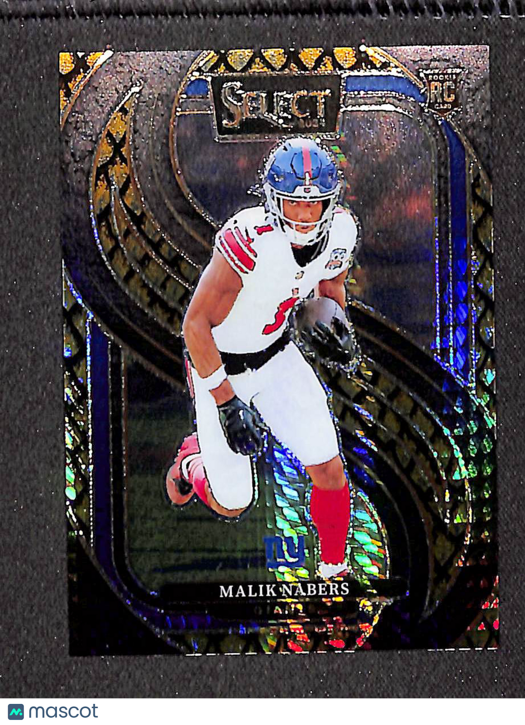 Malik Nabers 2025 Panini Select Gold Dragon Scale Prizm #116 /10