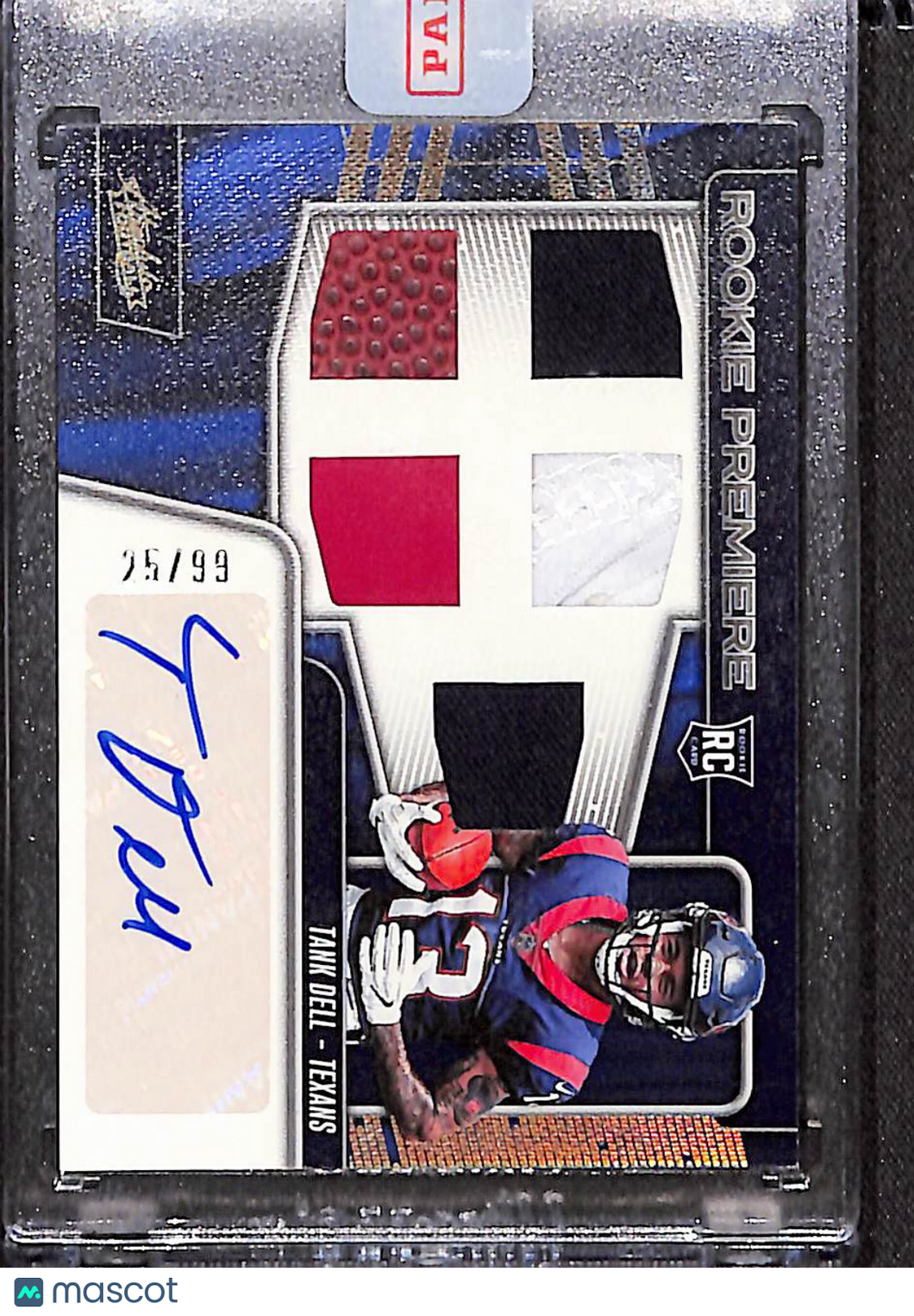 Tank Dell 2023 Panini Absolute Rookie Premiere #221 Autograph Patch RC 25/99