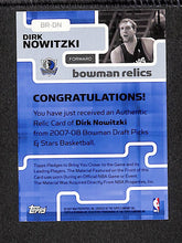 Load image into Gallery viewer, Dirk Nowitzki 2007-08 Bowman Relics #BR-DN
