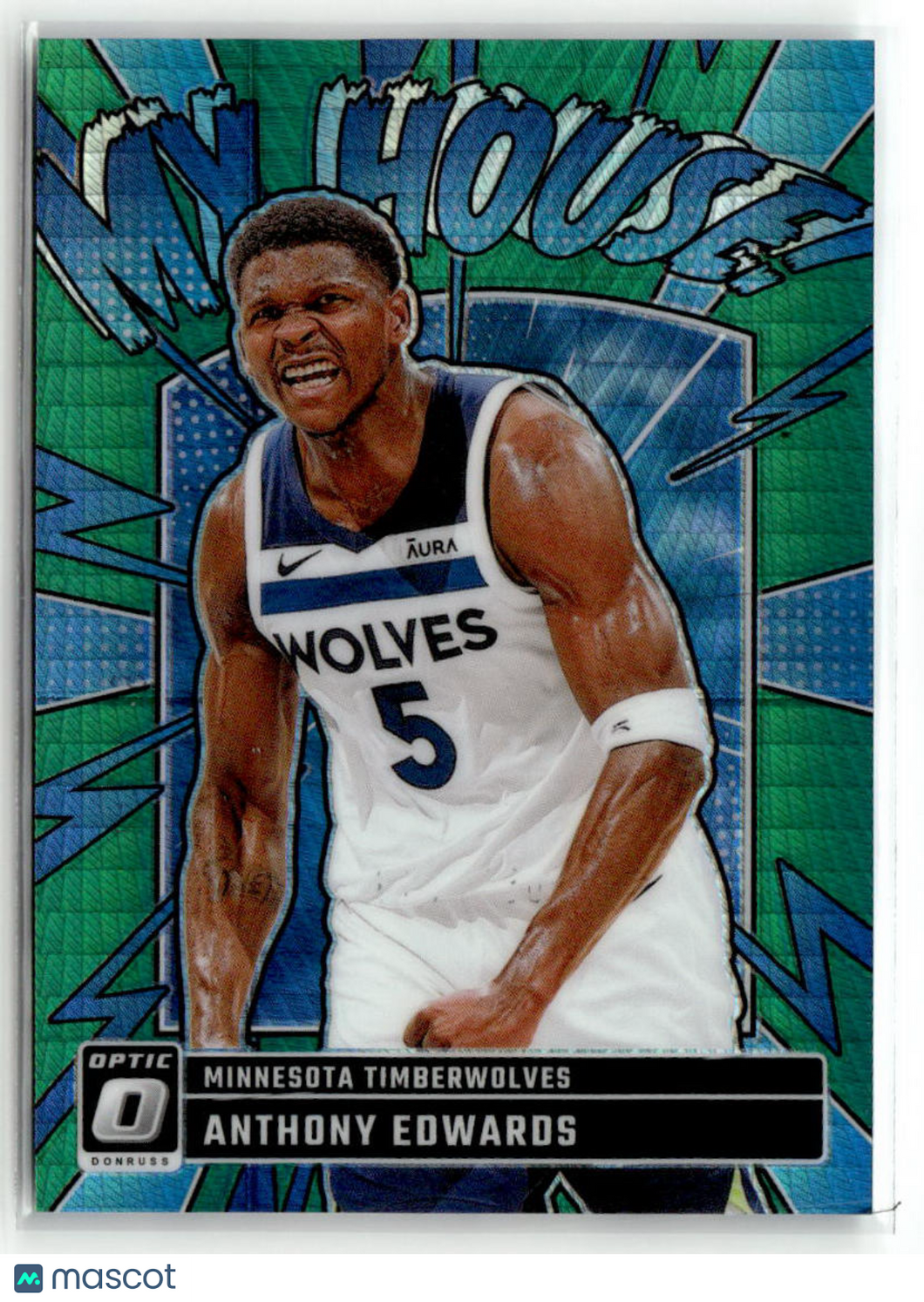 Anthony Edwards 2024-25 Panini Donruss Optic My House! Prizm Hyper Green #2 /249