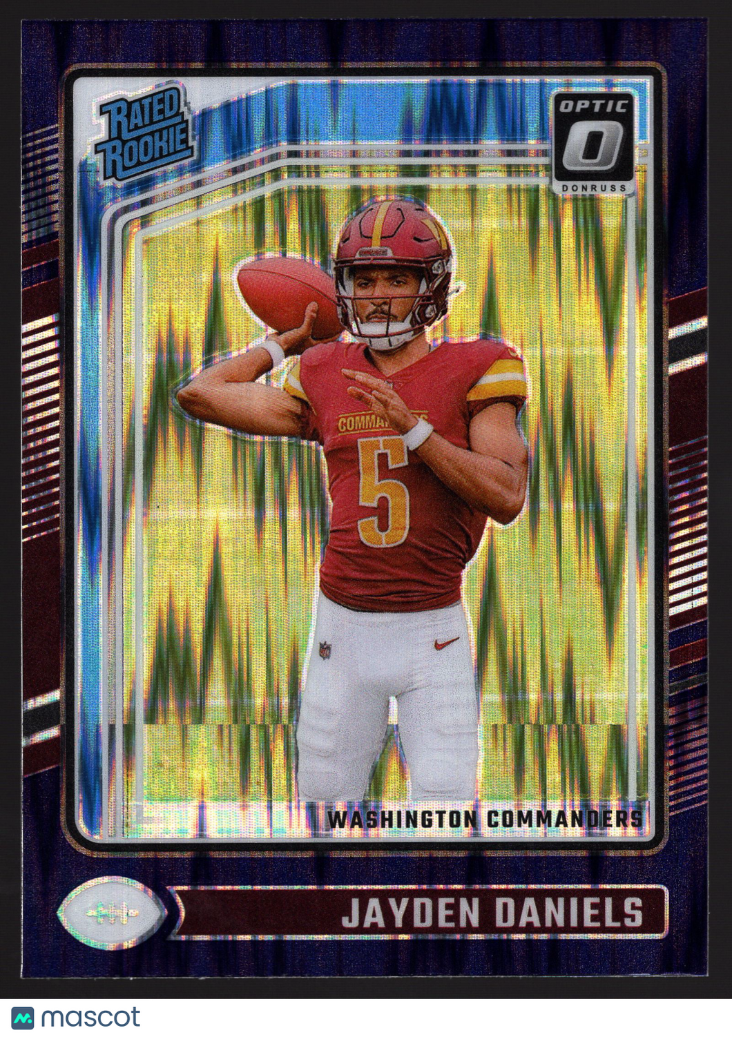 Jayden Daniels 2024 Panini Donruss Optic Football Purple Shock #248