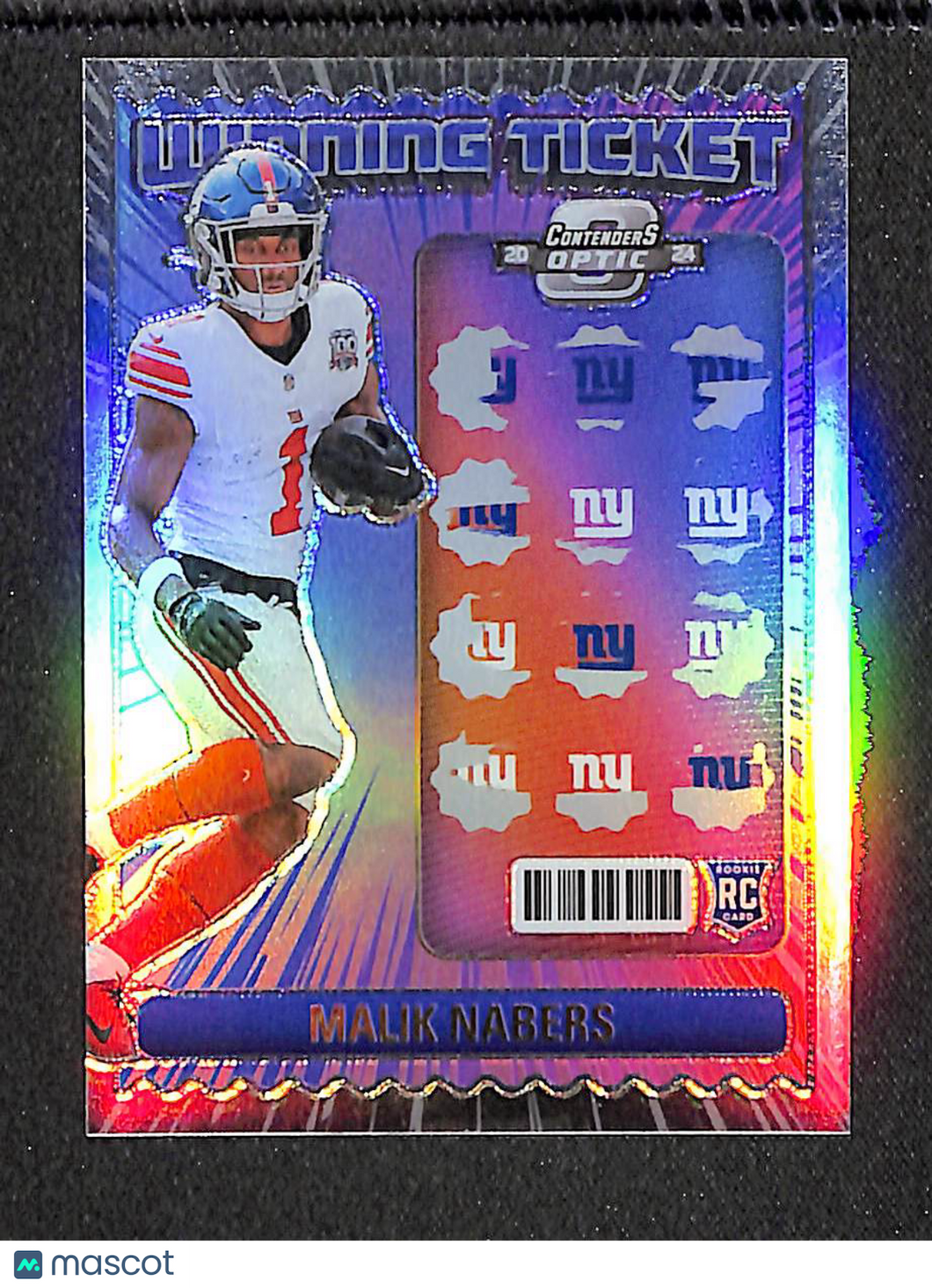 Malik Nabers 2024 Panini Contenders Optic Winning Tickets #WT-MNS RC