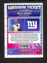 Load image into Gallery viewer, Malik Nabers 2024 Panini Contenders Optic Winning Tickets #WT-MNS RC
