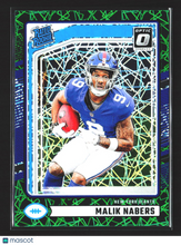 Load image into Gallery viewer, Malik Nabers 2024 Donruss Optic Prizm Rated Rookie Preview Green Velocity #383
