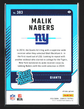 Load image into Gallery viewer, Malik Nabers 2024 Donruss Optic Prizm Rated Rookie Preview Green Velocity #383
