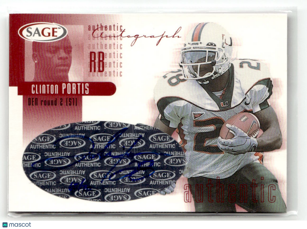 Clinton Portis 2002 SAGE Autographs #A32 /70