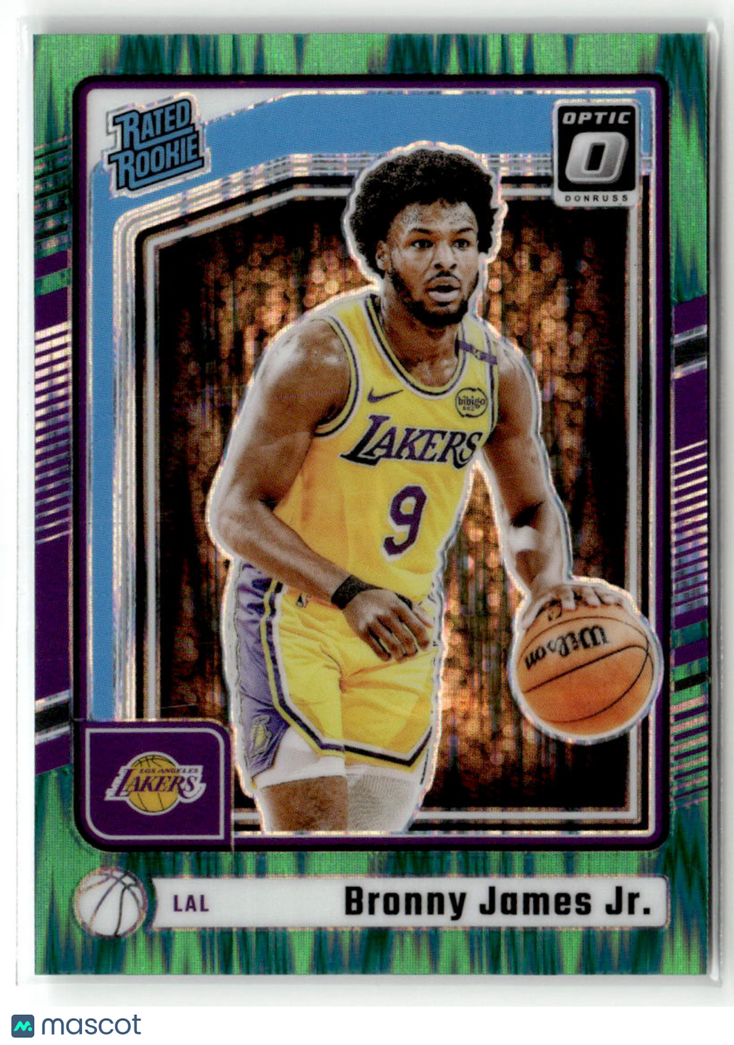 Bronny James Jr. 2024-25 Panini Donruss Optic Basketball Green Shock #282 /149