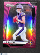 Load image into Gallery viewer, J.J. McCarthy 2024 Panini Prizm Football Pink #400 RC
